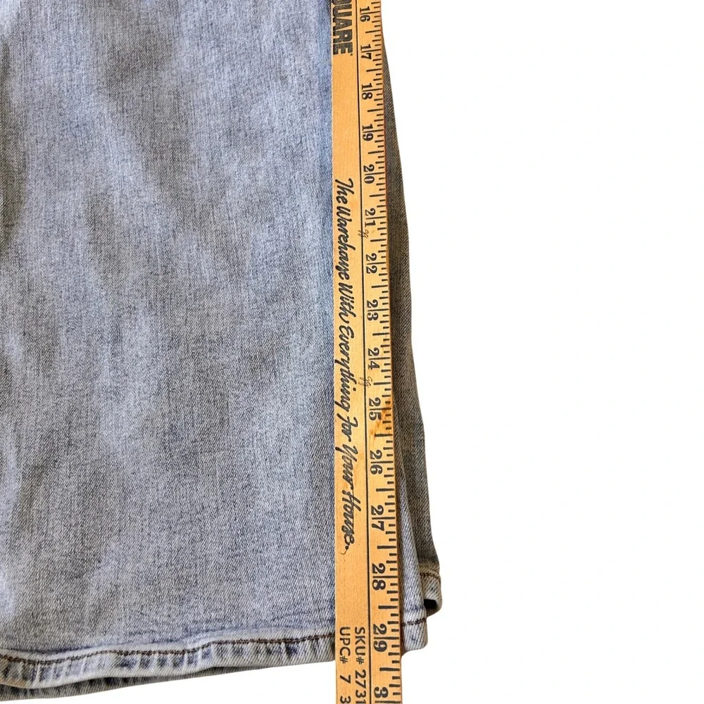 Tecovas Slim Jean Light Blue Acid Wash Stretch Denim Mens 38x30 Distressed - Picture 4 of 8